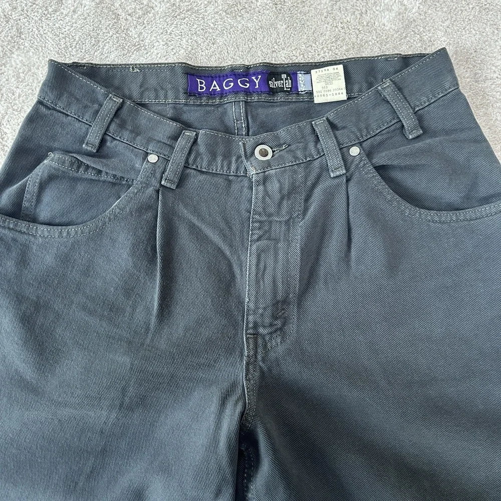 VINTAGE Levis SilverTab Baggy Loose Jeans wide leg Pants Gray Y2K 31x32 USA EUC!